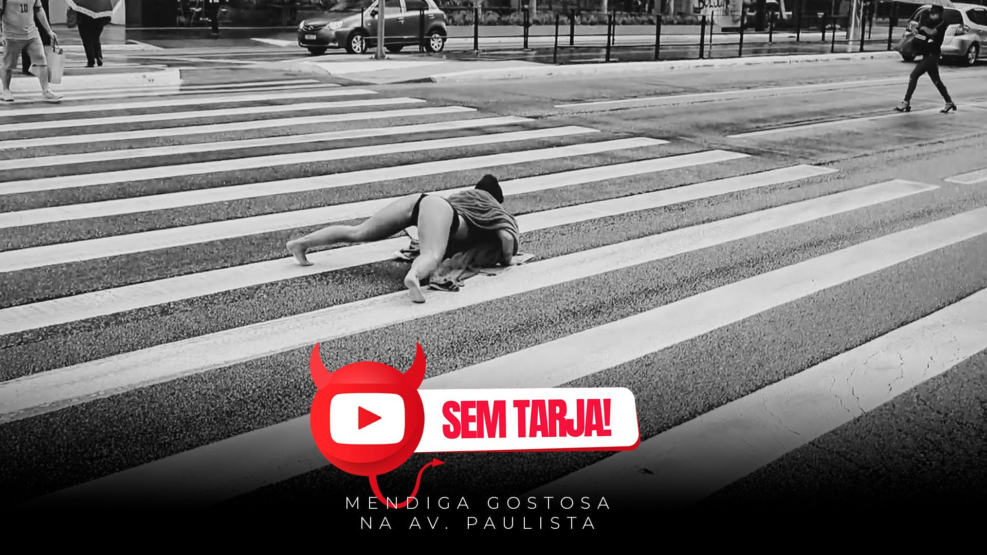 Mendigo caliente en la Avenida Paulista